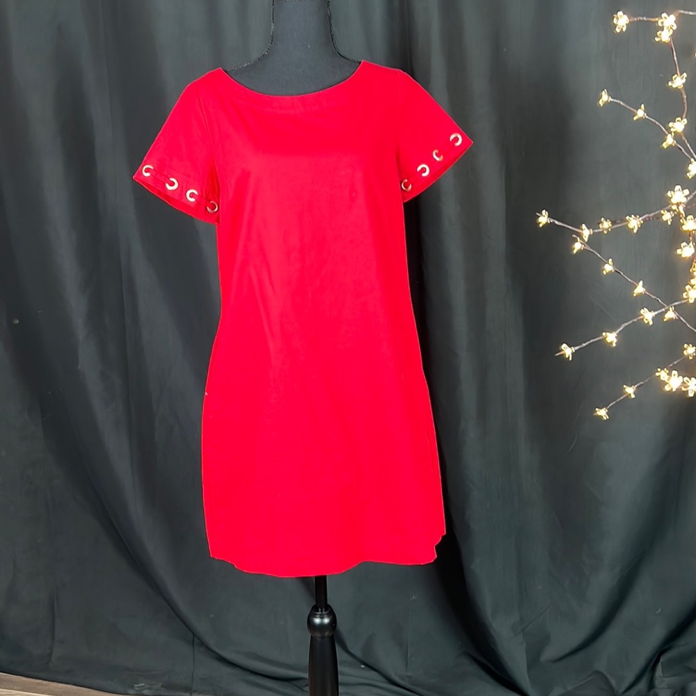 Fire Engine Red Shift Dress